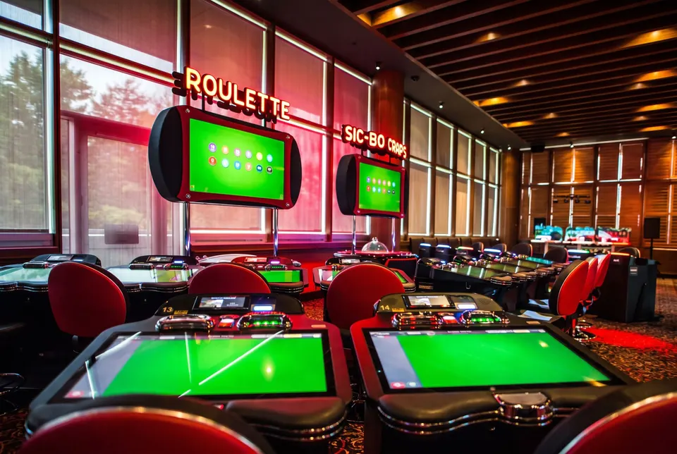 Les terminaux de roulette et de sic-bo du casino